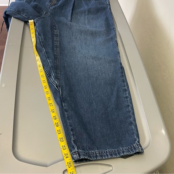 NWT Free People We The Free Cloud Nine Jumpsuit Cargo Large Denim Blue Relaxed - Picture 15 of 16